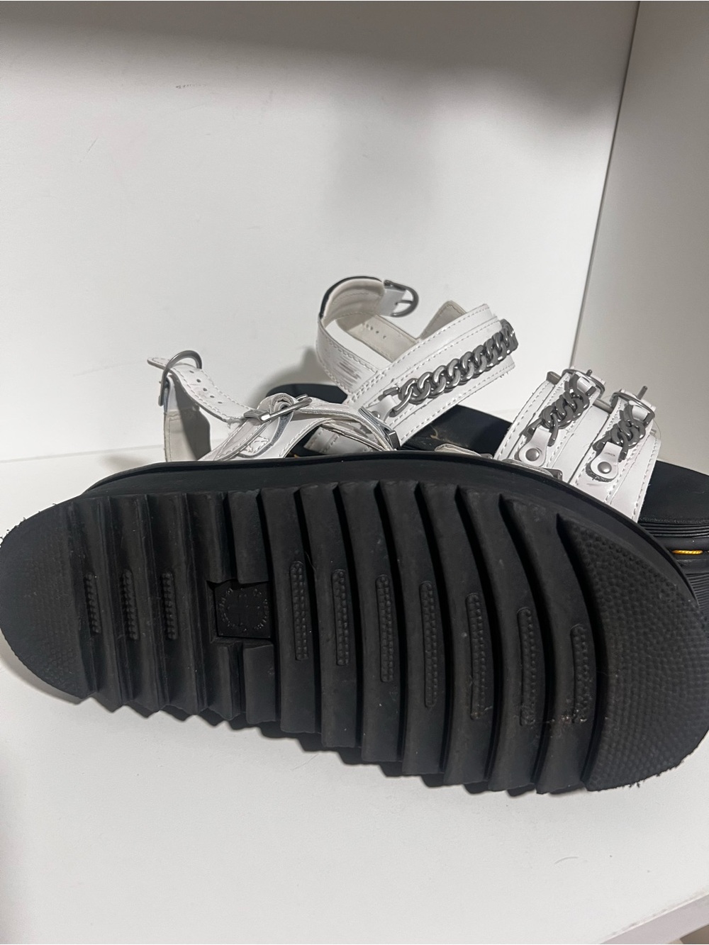 Dr. Martens White Platform Chain Strap Sandals - Picture 3 of 3